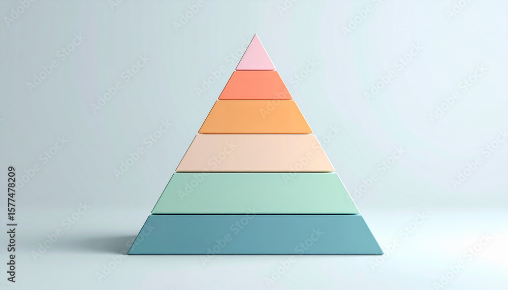 Emotional intelligence pyramid pastel tones, open for titles, symbolizes growth Emotional intelligence pyramid pastel tones, open for titles, symbolizes growth