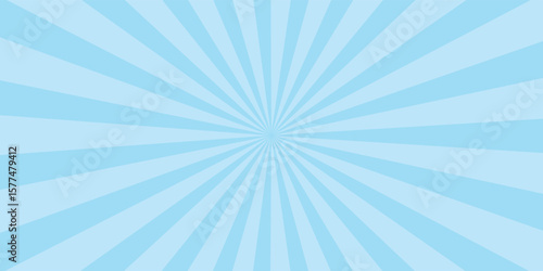blue and white Sunburst Pattern. Sunburst background.  Vector illustration.