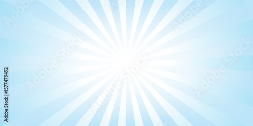 blue and white Sunburst Pattern. Sunburst background.  Vector illustration.