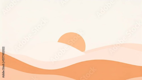 Abstract Sunset Hillscape Video