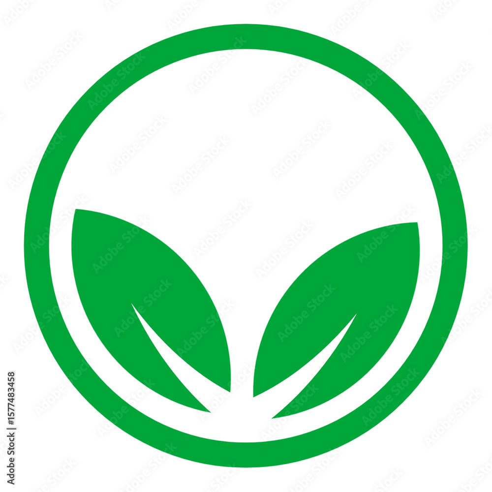 Green organic leaf PNG, fresh eco icon, herbal natural design Green organic leaf PNG, fresh eco icon, herbal natural design