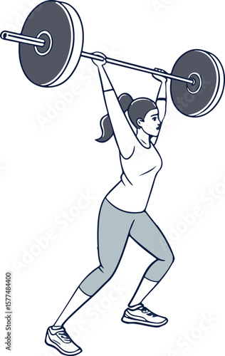 A man lifting heavy weights with effort and concentration in a detailed fitness illustration.
Great for gym ads