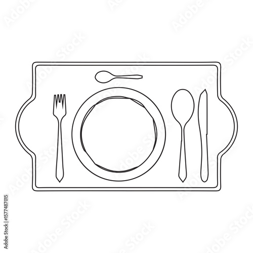 plate and cutlery