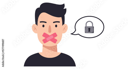 Silent privacy: conceptual image of secrecy and data protection