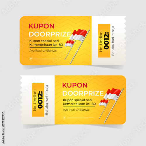 August 17th door prize coupon vector