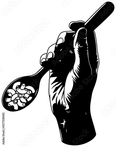 meal illustration macaroni silhouette pasta logo dinner icon food outline cuisine delicious healthy dish italian lunch gourmet tasty traditional shape classic vector graphic background