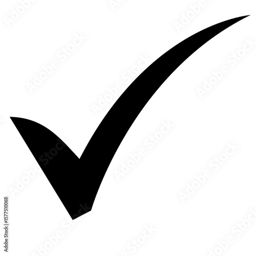 Free Download Bold Black Check Mark Icon for Confirmation, Completion, and Task Success. Png file type - GFXLoad