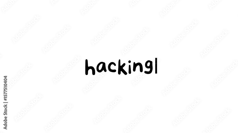hacking typing animation on white background video hacking typing animation on white background video