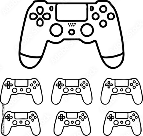 joystick icon vector illustration, isolated on white