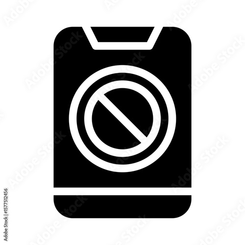 digital detox glyph icon