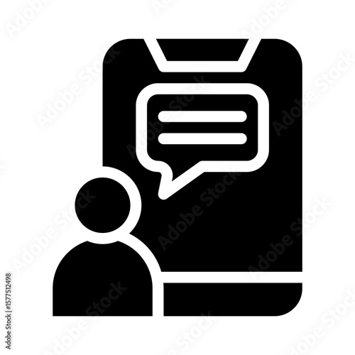 social media distraction glyph icon