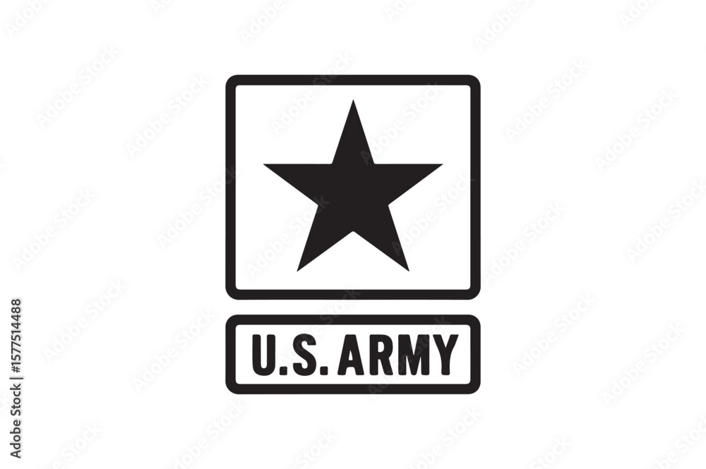 us army insignia icon silhouette vector with white background us army insignia icon silhouette vector with white background