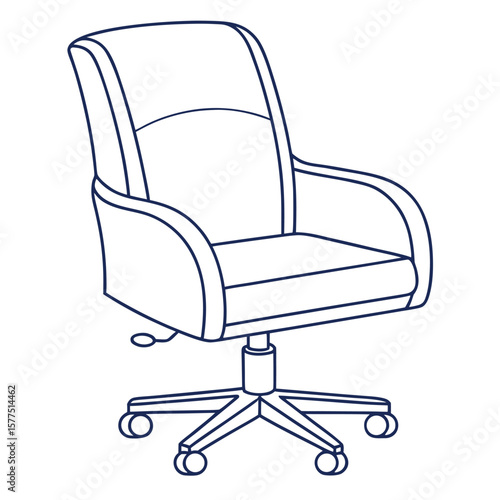Office chair with wheels and armrests furniture wheeled