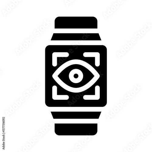 spy watch glyph icon