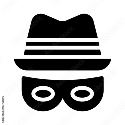spy mask glyph icon