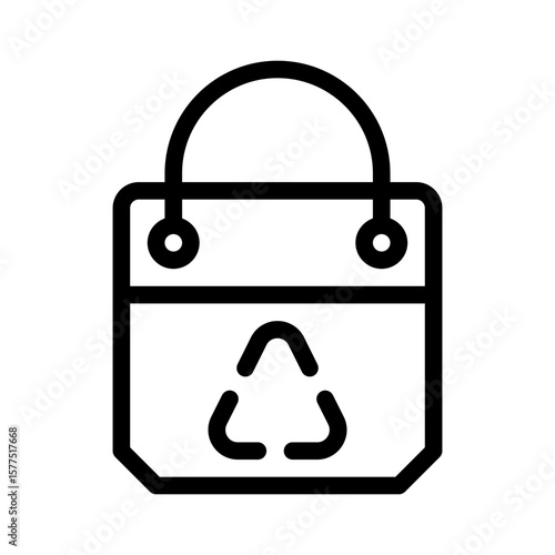 reusable bag line icon