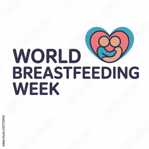 World Breastfeeding Week Icon Mother Baby Love Care Symbol