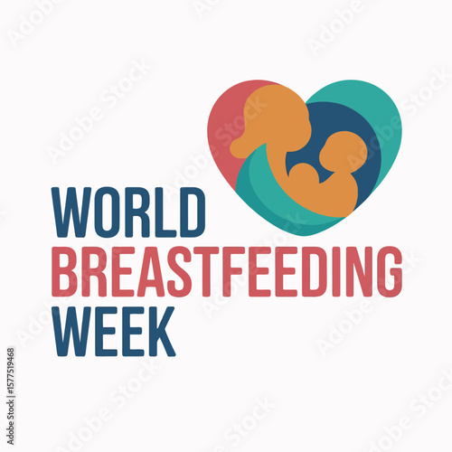 World Breastfeeding Week Icon Mother Baby Love Care Symbol