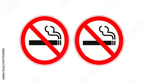 Printable vector illustration of smoking and no smoking sign
