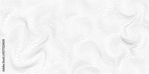 Grey contour line seamless background.