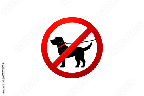 A no dogs allowed sign isolated on transparent background