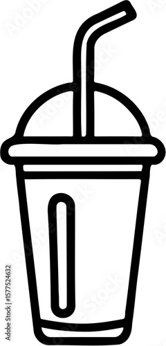 vector illustration of plastic cup icon, isolated on white