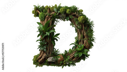 christmas wreath on white background
