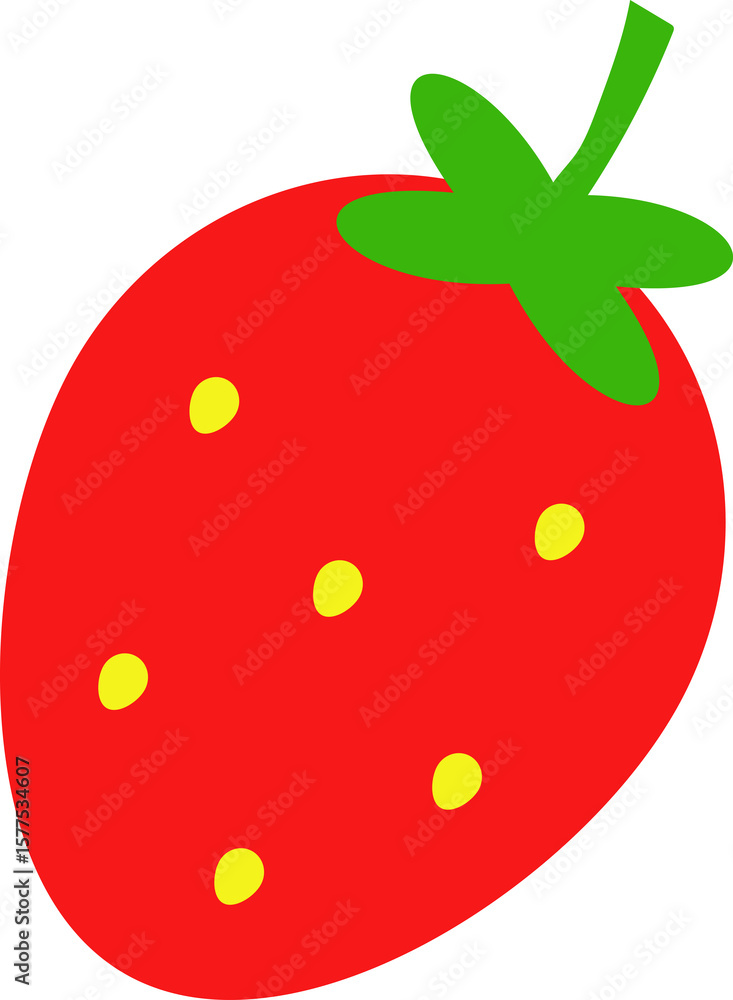 custom made wallpaper toronto digitalMinimal Strawberry Illustration, Simple Fresh Fruit Design for Packaging and Branding