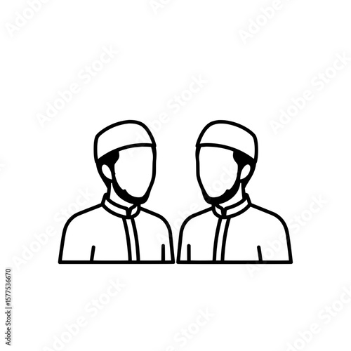 Two medical professionals wearing protective suits and masks