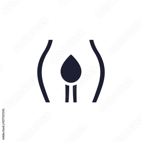 incontinence icon with urine drop