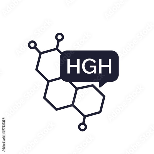 HGH icon, Human growth hormone molecule