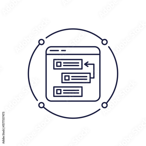 product backlog icon in line design