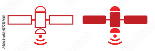 satellite space icon sign vector