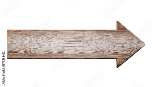 A wooden arrow pointing to the right. The arrow is made of wood and is very thin. It is pointing to the right and is very long
