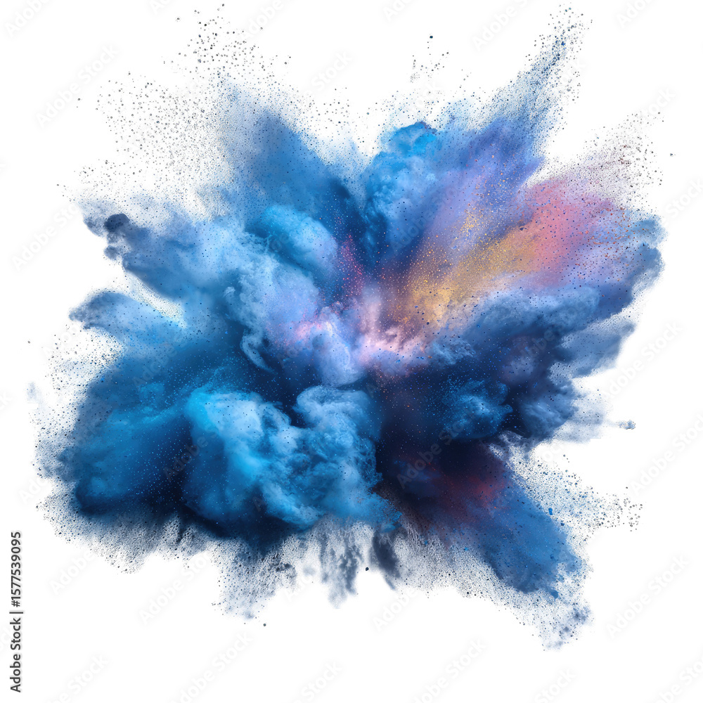 Fototapeta premium Abstract explosion of vibrant, swirling pastel colors