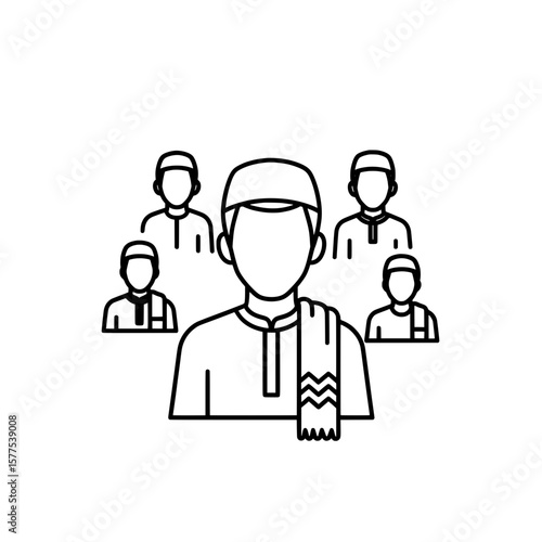 person with medical cross and team in background