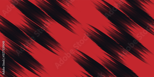 Red halftone dots blue color pattern gradient grunge texture background. Dot pop art comic sport style vector illustration