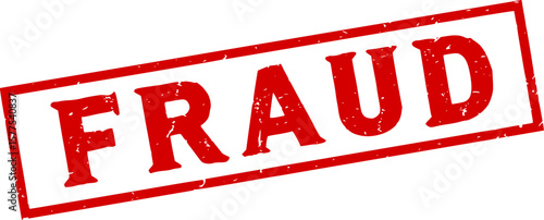 Red Grunge Fraud Rubber Stamps Sign Vector. Fraud stamp, fraud grunge sign, Fraud text written on red stamp