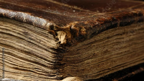 Close-up of aged book pages