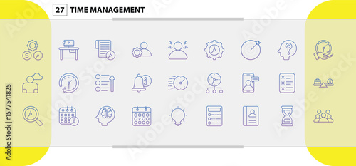 Essential Icons for Effective Time Management Strategies and Planning