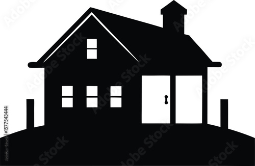Grandparents house on a white background