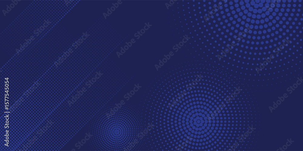 Obraz premium Bright navy blue dynamic abstract vector background with diagonal lines. Trendy classic color of 2020. 3d cover of business presentation banner for sale event