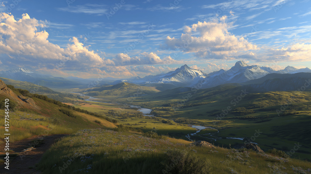 Fototapeta premium view of the mountains