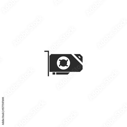 Graphic Card icon logo flat vector design
