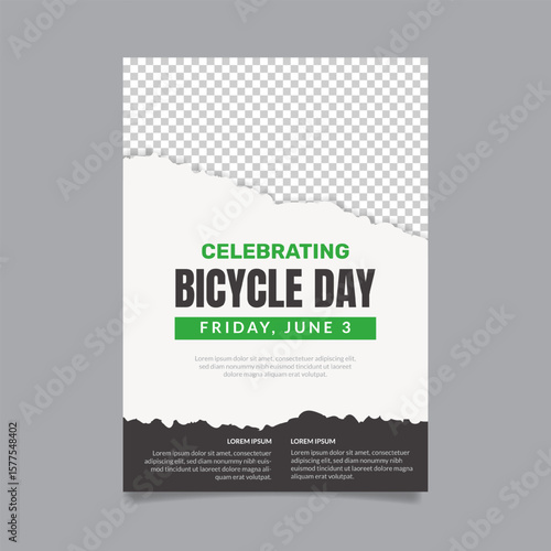 world bicycle day flyer template