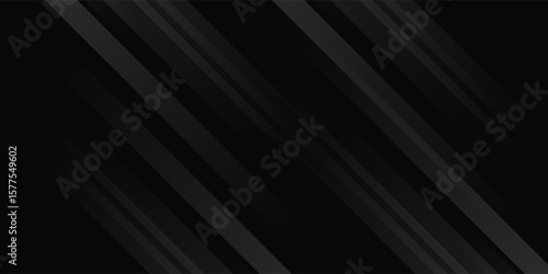 Black abstract background. Elegant dark diagonal shape elements.