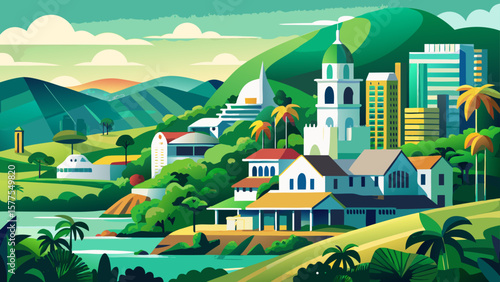 Libreville, Gabon – Green hills, white churches, and modern buildings line this Atlantic city. Rainforests peek through urban sprawl in a calm and colorful coastline.