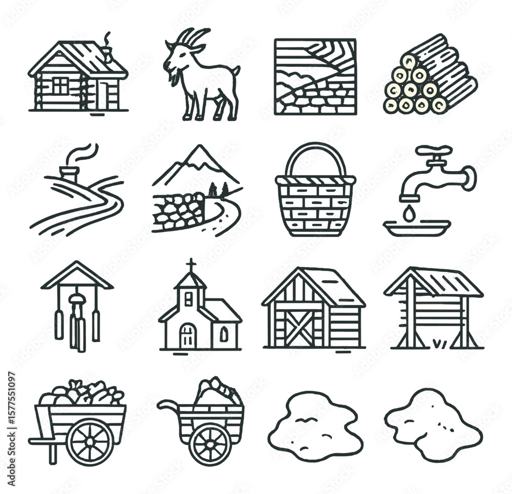 Fototapeta premium Kids' ball games collection, playful sports icons. fun and active playtime set