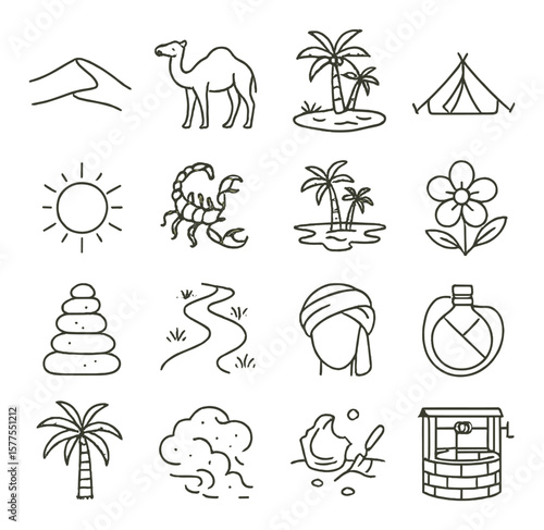 Gymnastics equipment collection, sports gear symbols. fitness and exercise icon set