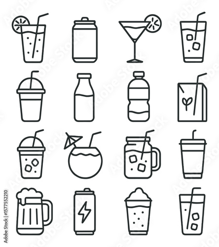 Time management collection, planning and organization icons. schedule and deadline symbols set